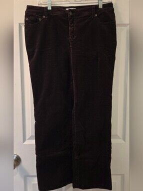 Charter Club Women's Corduroy Pants in Dark Brown